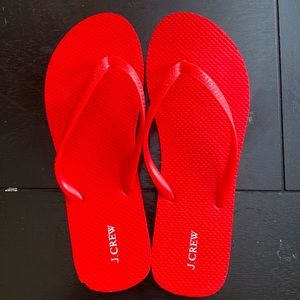 Brand new Jcrew flip flops, red - 7 NWOT